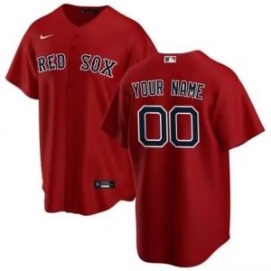 red sox red custom jersey
