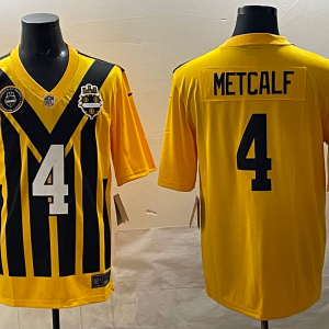 Steelers 4 Metcalf throwback jersey