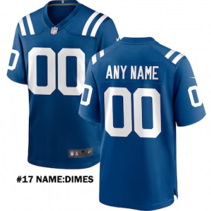 Colts custom #17  Dimes blue jersey