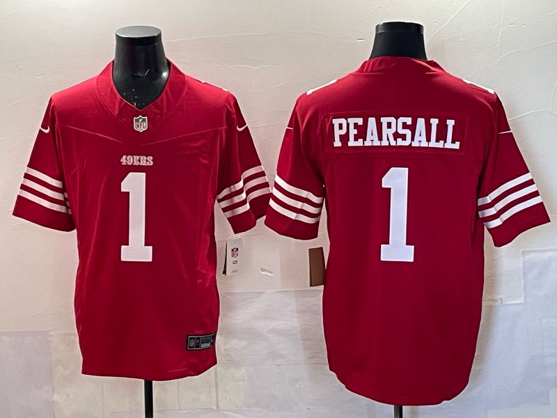 Men's Ricky Pearsall Scarlet San Francisco 49ers Jersey