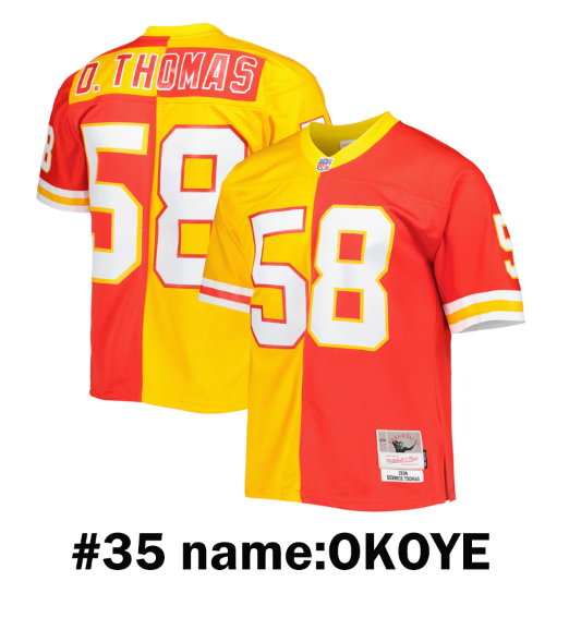 chiefs 35 okoye custom split jersey