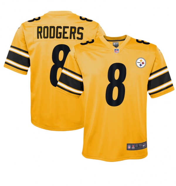 steelers 8 yellow jersey