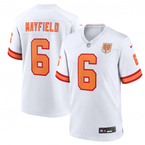 Men's  Baker Mayfield White '76 Tampa Bay Buccaneers 50th Season  Jersey